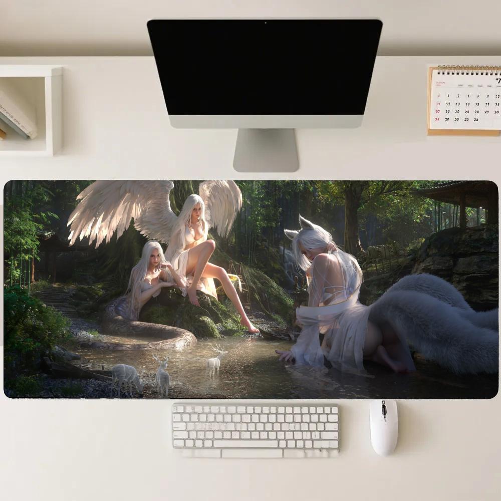 Gaming Accessories Pc Setup - Orman kızı Oyun Matları Genişletilmiş Ped