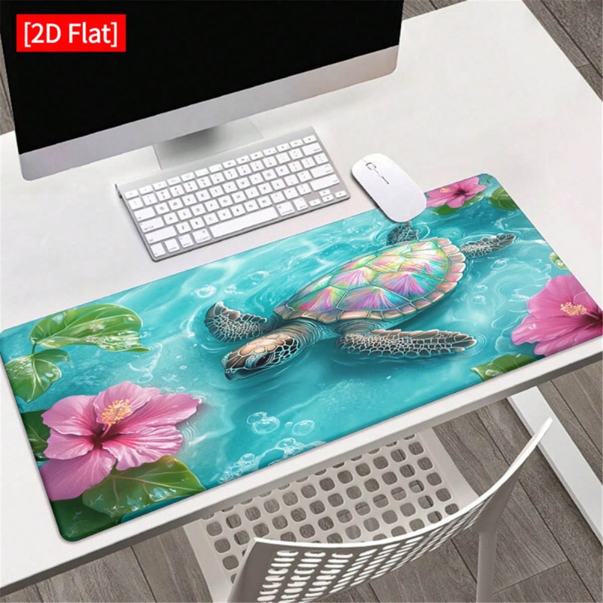 Gaming Accessories Pc Setup - [2D Düz]1 adet Deniz ve Hibiskus