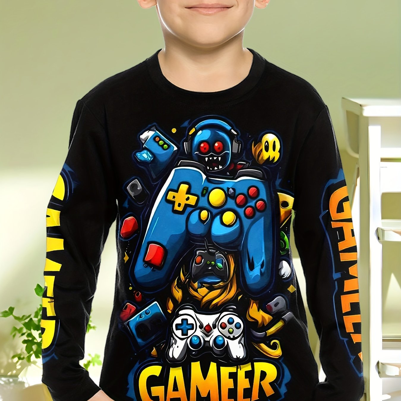 Gaming Accessories For Kids - Çocuk Giyim Erkek Tişört Uzun Kollu