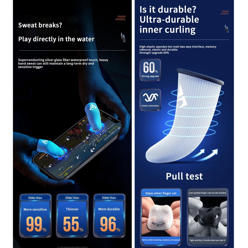 1 çift oyun parmak kollu Sweat - Gaming Set Accessories incelemesi ve fiyatı