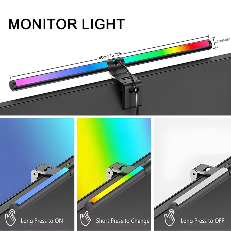 RGB LED Monitör Işık Çubuğu US - Gaming Accessories Wall Mount incelemesi ve fiyatı